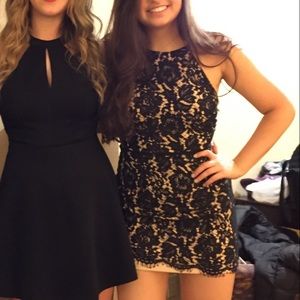 Formal lace mini dress